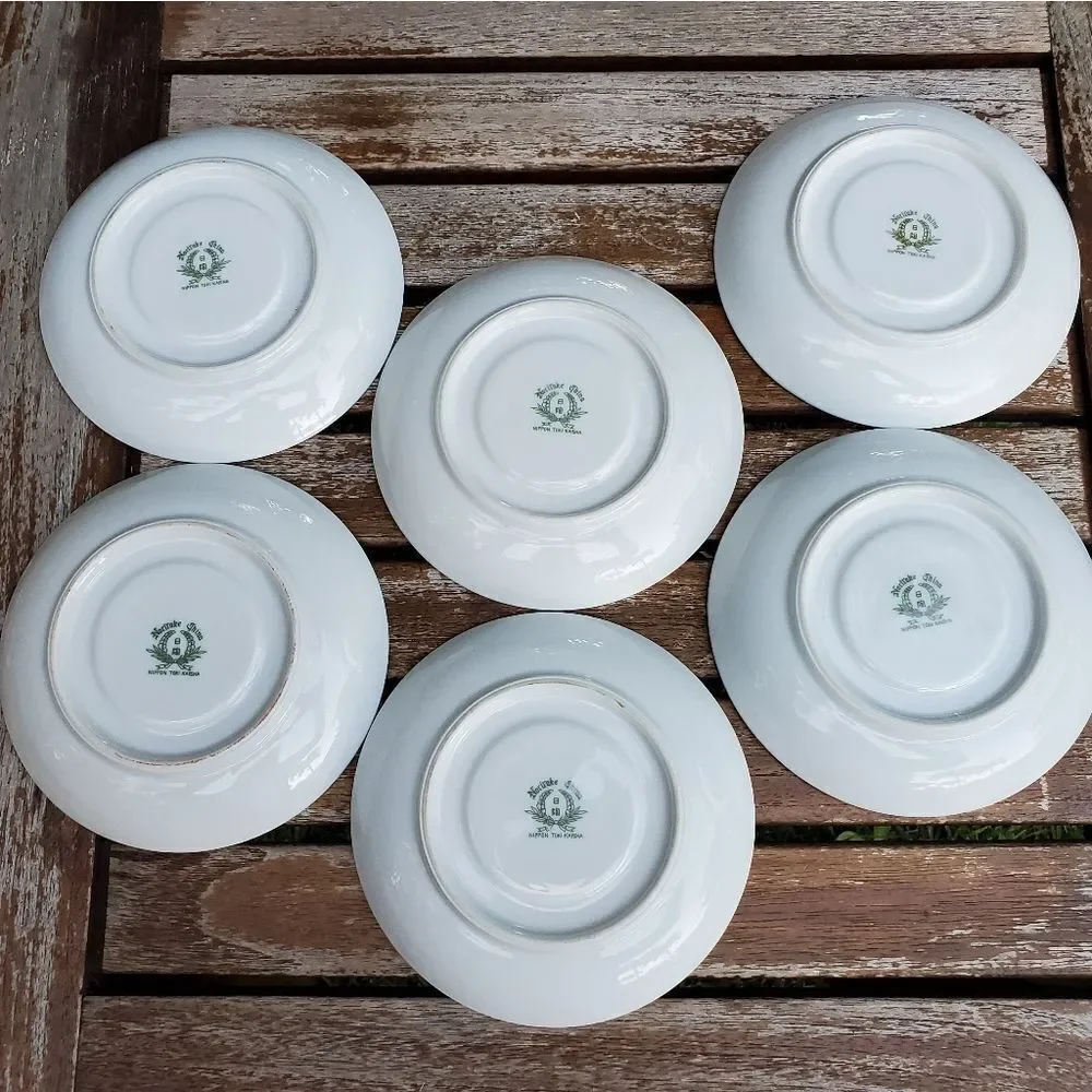 Noritake China Tea Cups Saucers Set of 6